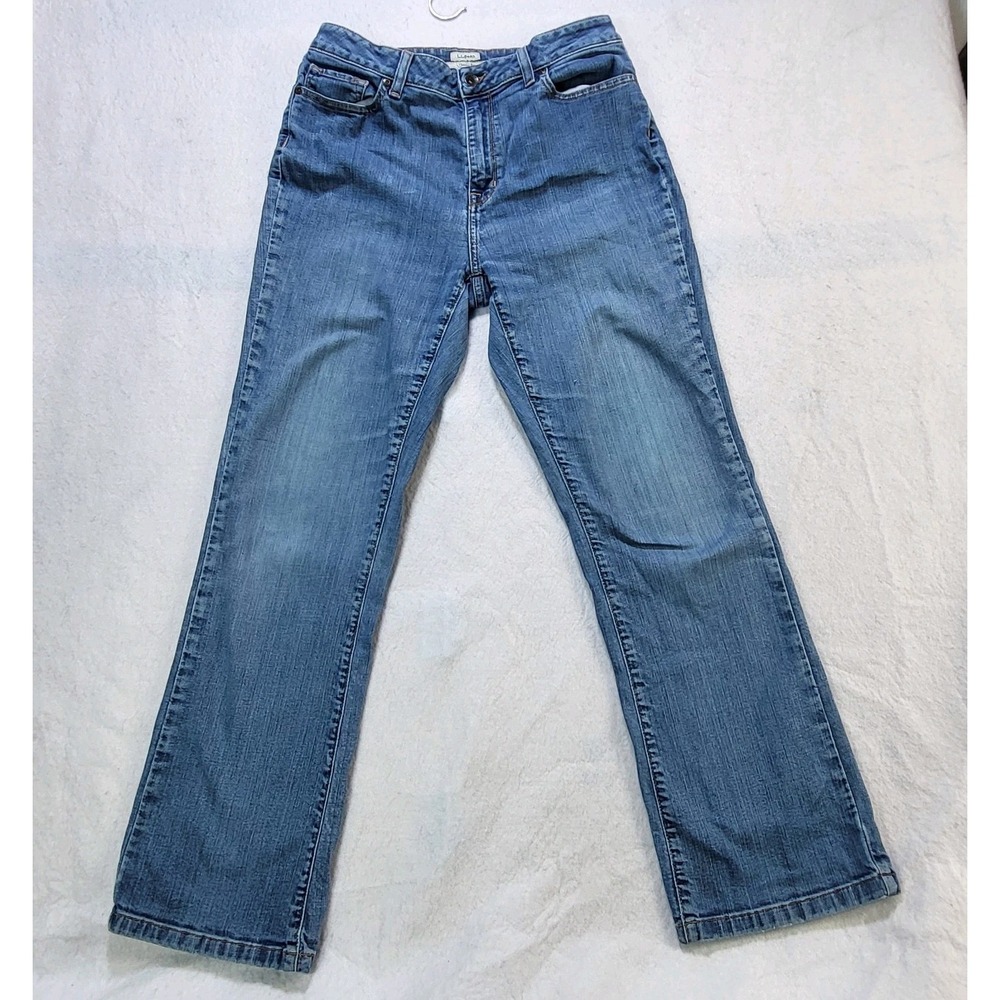 L.L.Bean Classic Fit Jeans Womens 10 Reg Bootcut Blue Denim